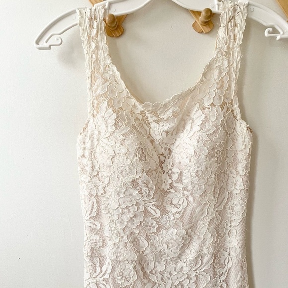 Mikaella Elegant Lace Wedding Dress with Train - Picture 2 of 10